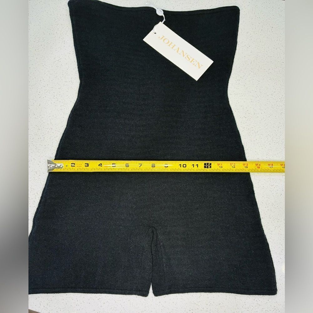 Johansen Lovey Romper Black Strapless Knit Romper Size L NWT $294 - Picture 11 of 12